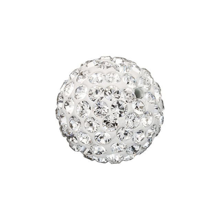 PRESTIGE Crystal, #86001 Pave Ball Bead 10mm, Crystal (1 Piece)