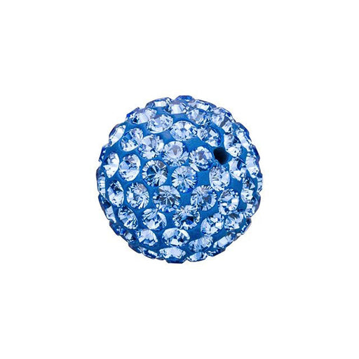 PRESTIGE Crystal, #86001 Pave Ball Bead 10mm, Sapphire (1 Piece)