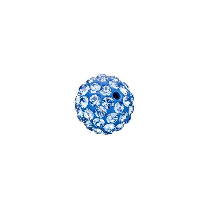 PRESTIGE Crystal, #86001 Pave Ball Bead 6mm, Sapphire (1 Piece)