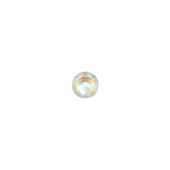 PRESTIGE Crystal, #H2038 Hotfix Round Flatback Rhinestone SS10, Electric White LacquerPRO DeLite (1 Piece)