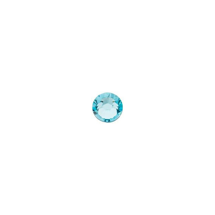 PRESTIGE Crystal, #H2038 Hotfix Round Flatback Rhinestone SS10, Light Turquoise (1 Piece)