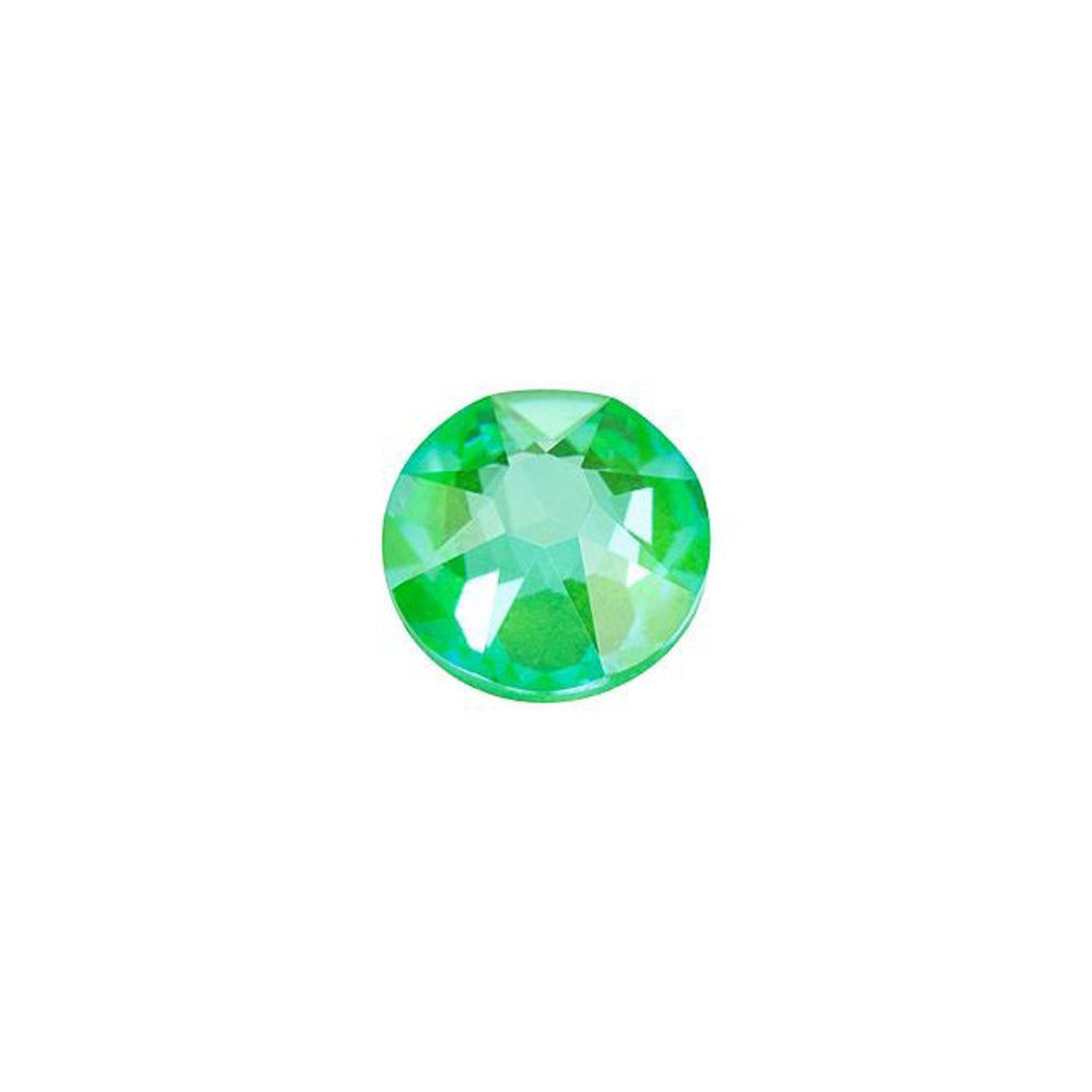 PRESTIGE Crystal, #H2078 Hotfix Round Flatback Rhinestone SS20, Electric Green LacquerPRO DeLite (1 Piece)