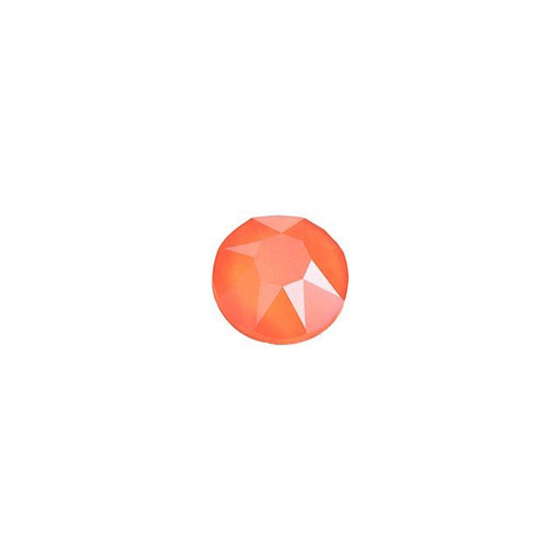 PRESTIGE Crystal, #H2078 Hotfix Round Flatback Rhinestone SS16, Electric Orange LacquerPRO (1 Piece)
