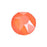 PRESTIGE Crystal, #H2078 Hotfix Round Flatback Rhinestone SS34, Electric Orange LacquerPRO (1 Piece)