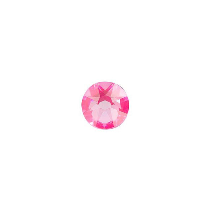 PRESTIGE Crystal, #H2078 Hotfix Round Flatback Rhinestone SS16, Electric Pink LacquerPRO DeLite (1 Piece)