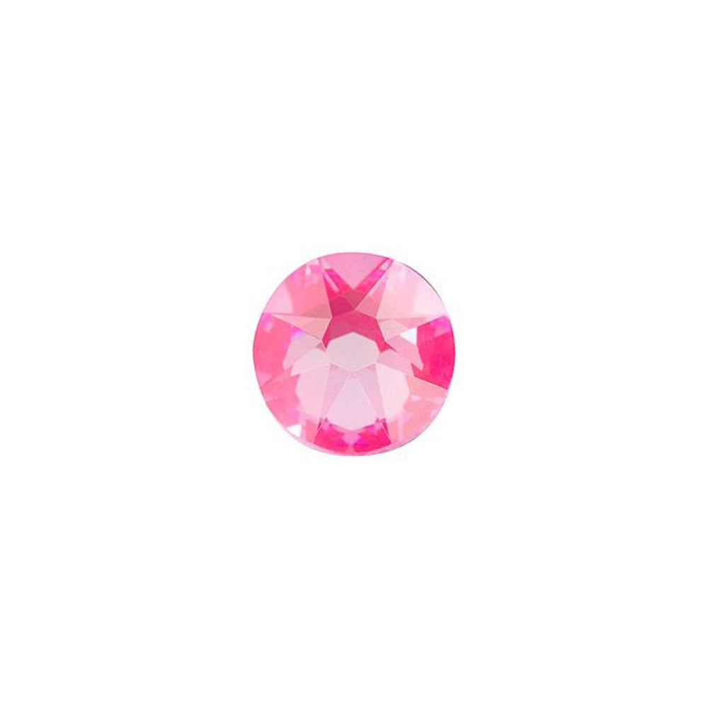 PRESTIGE Crystal, #H2078 Hotfix Round Flatback Rhinestone SS20, Electric Pink LacquerPRO DeLite (1 Piece)