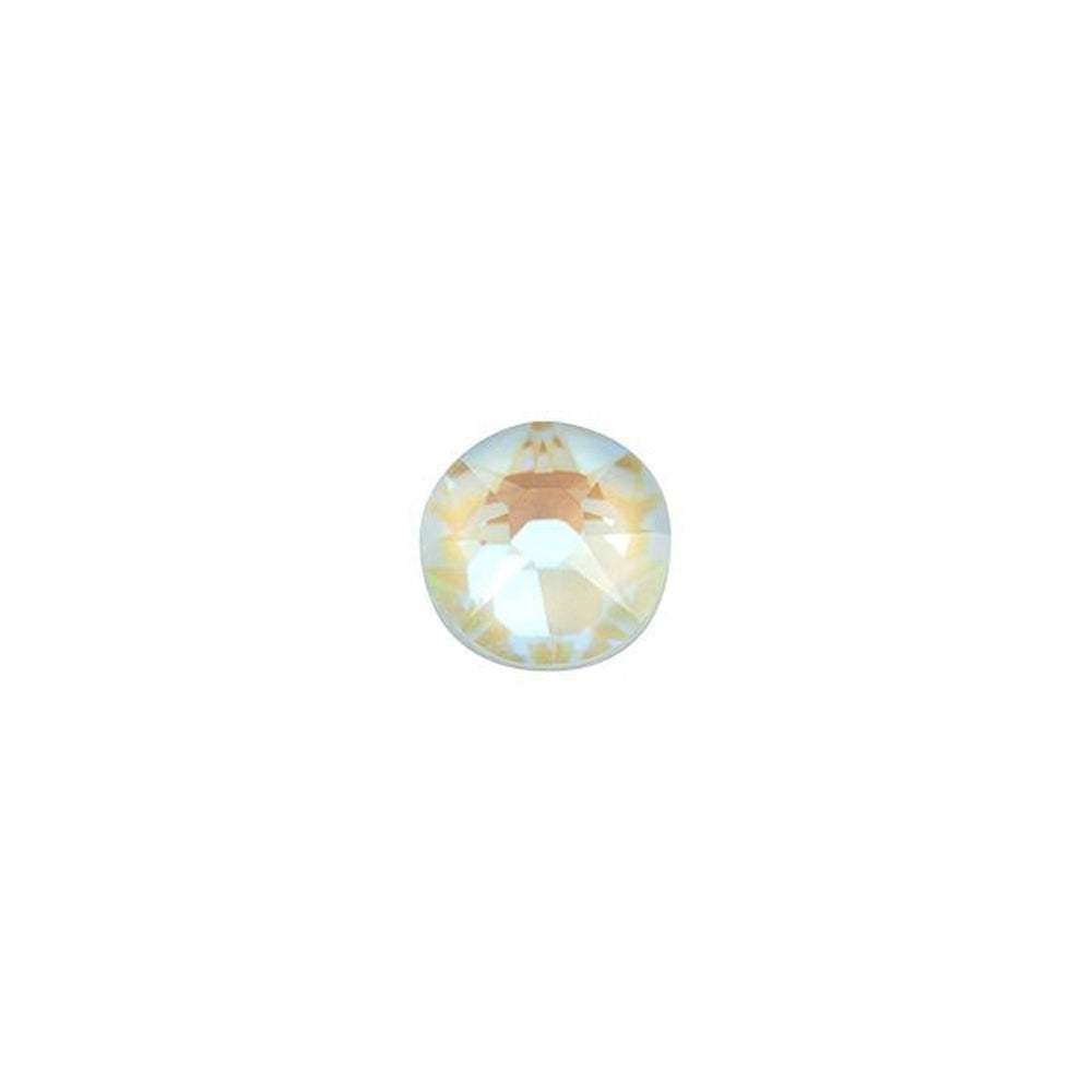 PRESTIGE Crystal, #H2078 Hotfix Round Flatback Rhinestone SS16, Electric White LacquerPRO DeLite (1 Piece)