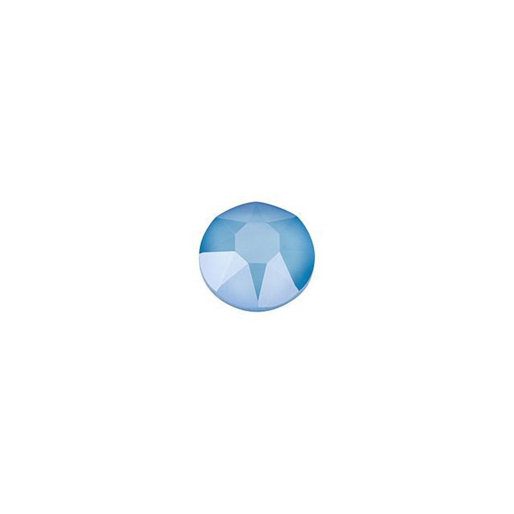 PRESTIGE Crystal, #H2078 Hotfix Round Flatback Rhinestone SS16, Crystal Summer Blue Shiny LacquerPRO (1 Piece)