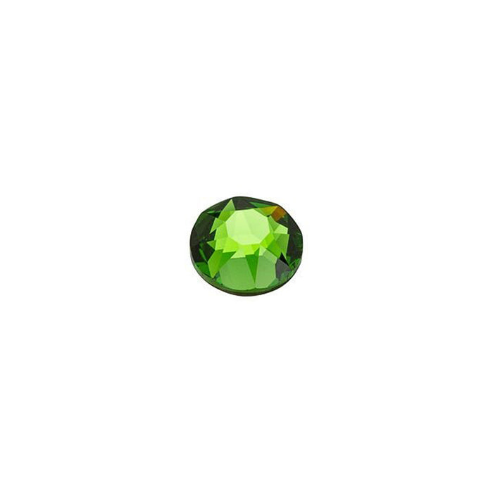 PRESTIGE Crystal, #H2078 Hotfix Round Flatback Rhinestone SS16, Fern Green (1 Piece)