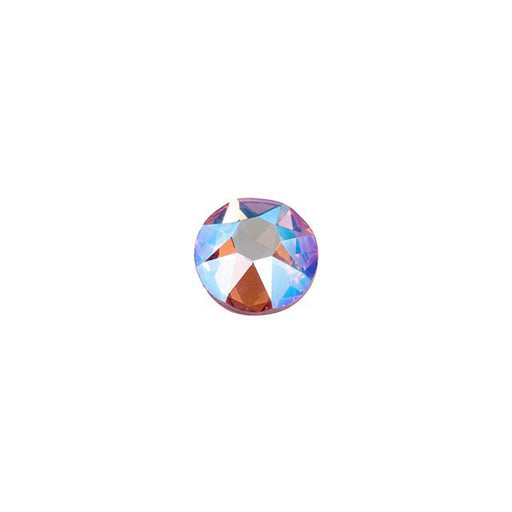 PRESTIGE Crystal, #H2078 Hotfix Round Flatback Rhinestone SS16, Light Rose Shimmer (1 Piece)