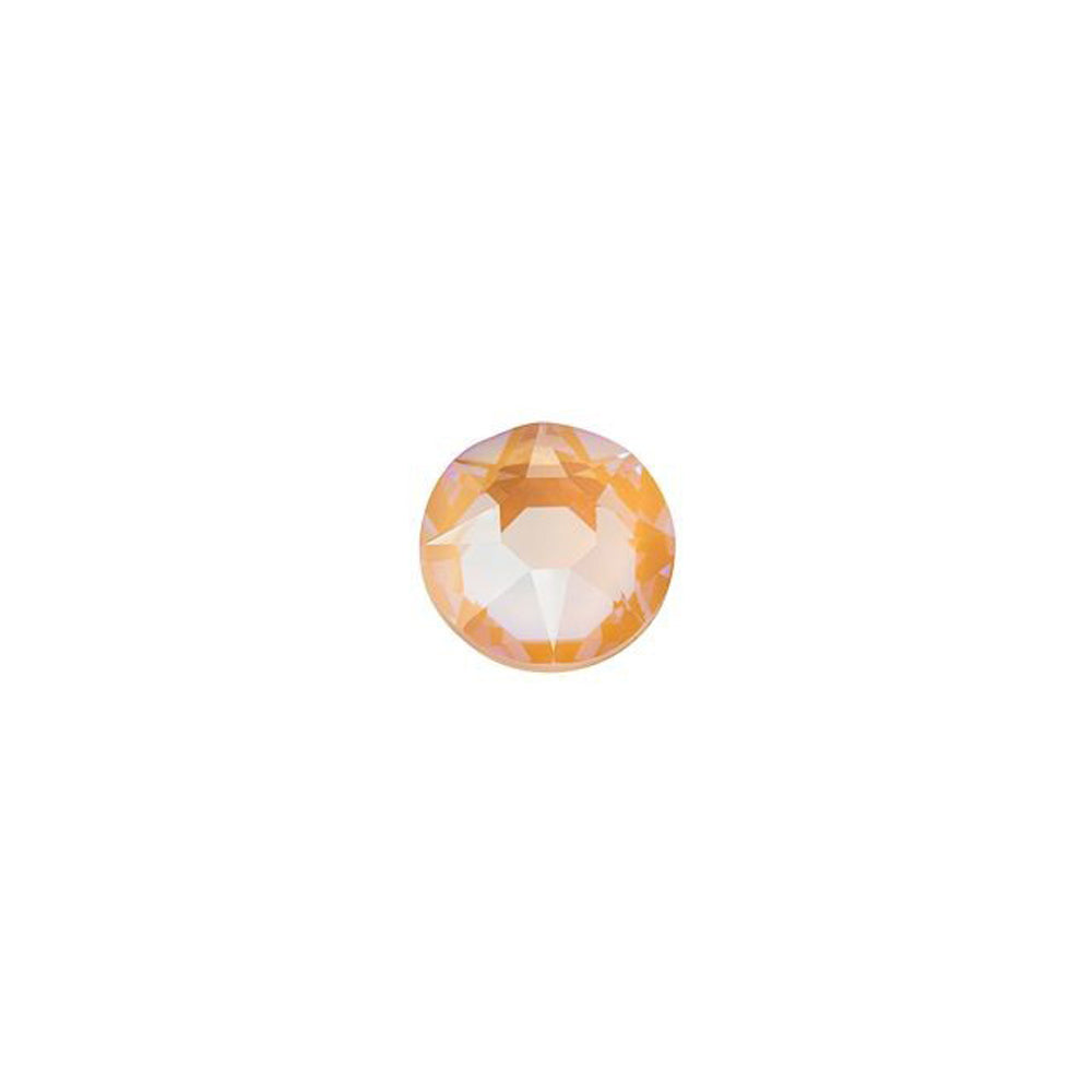 PRESTIGE Crystal, #H2078 Hotfix Round Flatback Rhinestone SS16, Peach DeLite LacquerPRO (1 Piece)