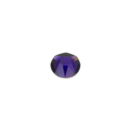 PRESTIGE Crystal, #H2078 Hotfix Round Flatback Rhinestone SS16, Purple Velvet (1 Piece)