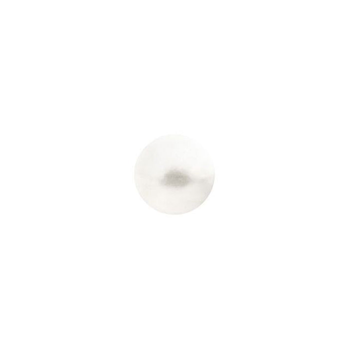 PRESTIGE Crystal, #H2080 Hotfix Round Cabochon Flatback SS16, White Pearl (1 Piece)