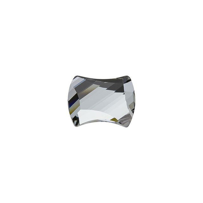 PRESTIGE Crystal, #H2540 Hotfix Curvy Flatback Rhinestone 9x7mm, Crystal Silver Night (1 Piece)