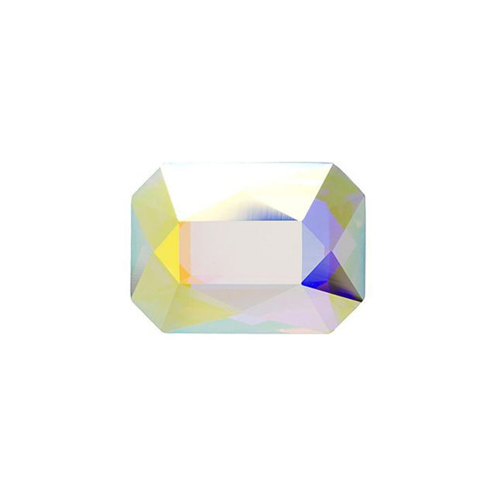 PRESTIGE Crystal, #H2602 Hotfix Emerald Cut Flatback Rhinestone 14x10.0mm, Crystal AB (1 Piece)
