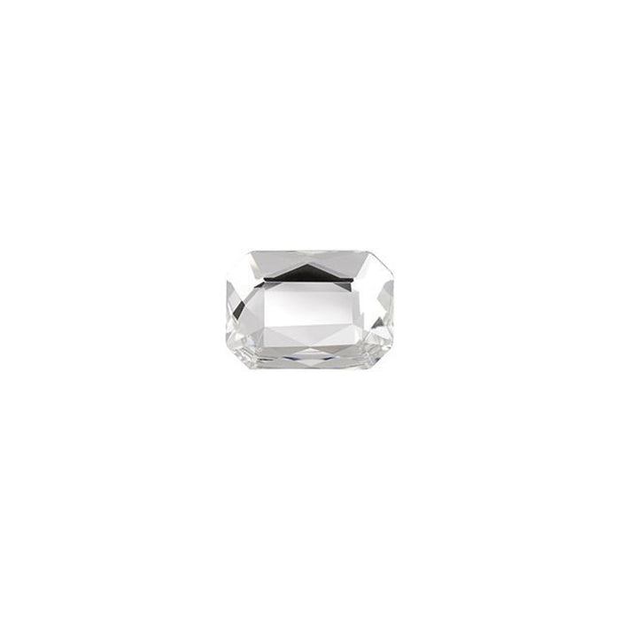 PRESTIGE Crystal, #H2602 Hotfix Emerald Cut Flatback Rhinestone 8x5.5mm, Crystal (1 Piece)