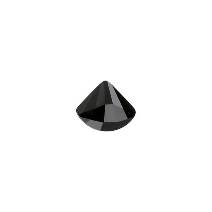 PRESTIGE Crystal, #H2714 Hotfix Fan Flatback Rhinestone 6mm, Jet (1 Piece)