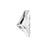 PRESTIGE Crystal, #H2738 Hotfix Triangle Alpha Flatback Rhinestone 12x6mm, Crystal (1 Piece)