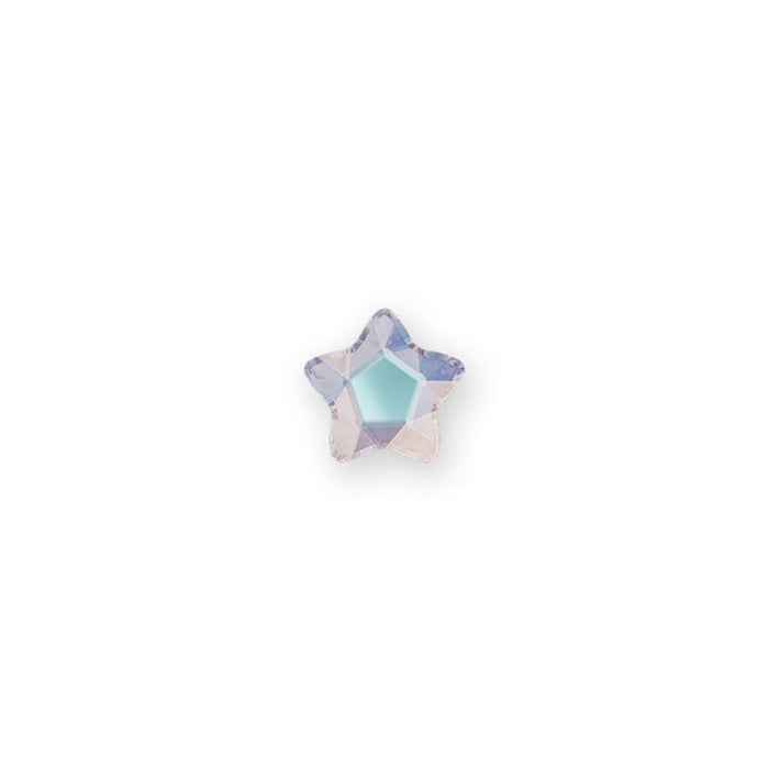 PRESTIGE Crystal, #H2754 Hotfix Star Flower Flatback Rhinestone 4mm, Crystal AB (1 Piece)