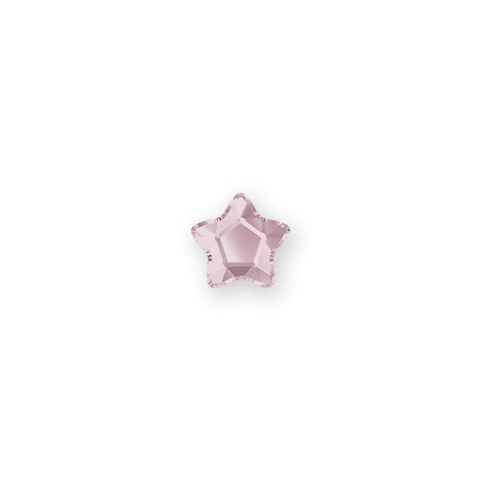PRESTIGE Crystal, #H2754 Hotfix Star Flower Flatback Rhinestone 4mm, Light Rose (1 Piece)