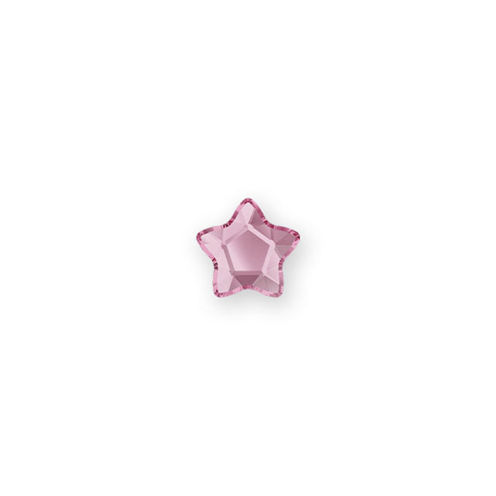 PRESTIGE Crystal, #H2754 Hotfix Star Flower Flatback Rhinestone 4mm, Rose (1 Piece)