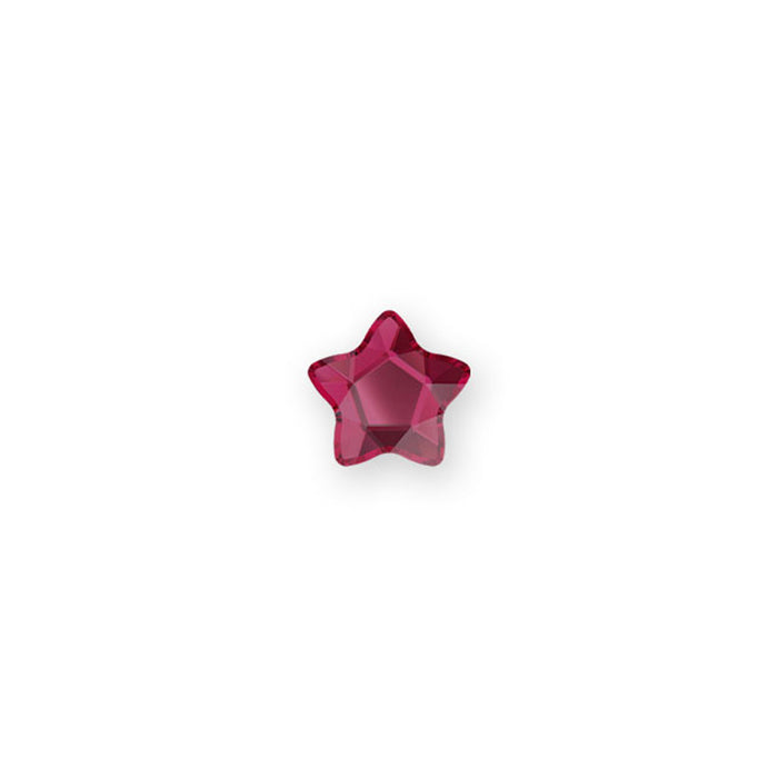 PRESTIGE Crystal, #H2754 Hotfix Star Flower Flatback Rhinestone 4mm, Scarlet (1 Piece)