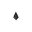 PRESTIGE Crystal, #H2771 Hotfix Kite Flatback Rhinestone 6.4x4.2mm, Jet (1 Piece)
