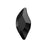 PRESTIGE Crystal, #H2797 Hotfix Diamond Leaf Flatback Rhinestone 10mm, Jet (1 Piece)