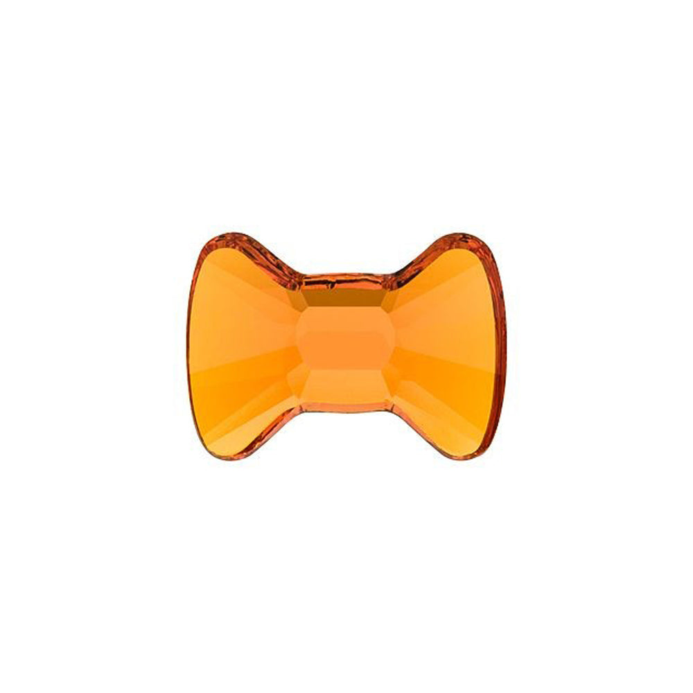 PRESTIGE Crystal, #H2858 Hotfix Bow Tie Flatback Rhinestone 6x4.5mm, Tangerine (1 Piece)