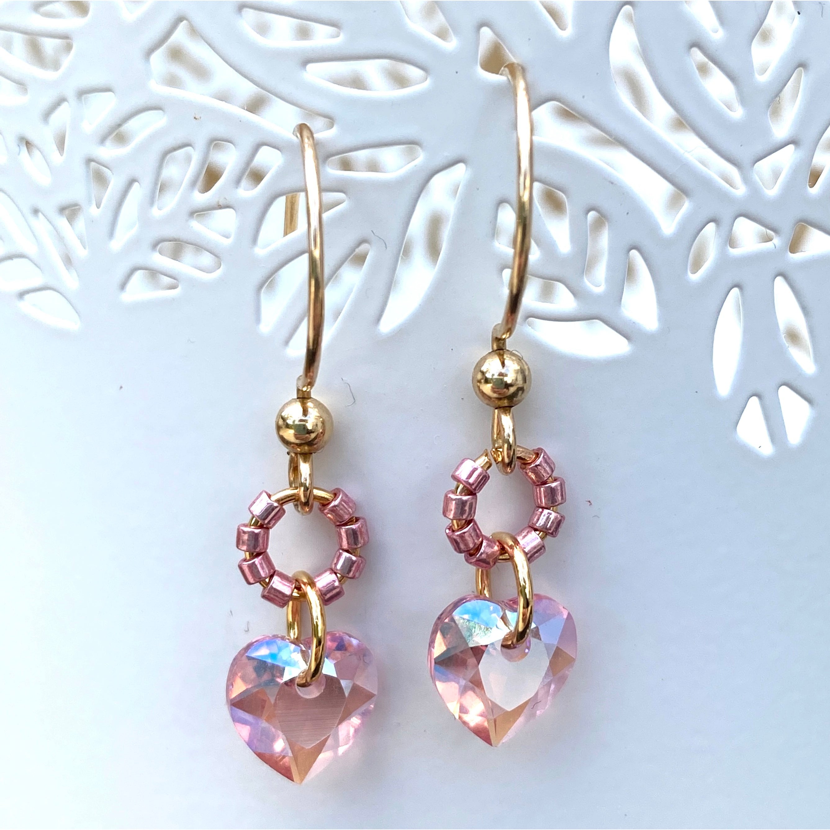 AI147 - Handmade Love Beaded Earring main image 0