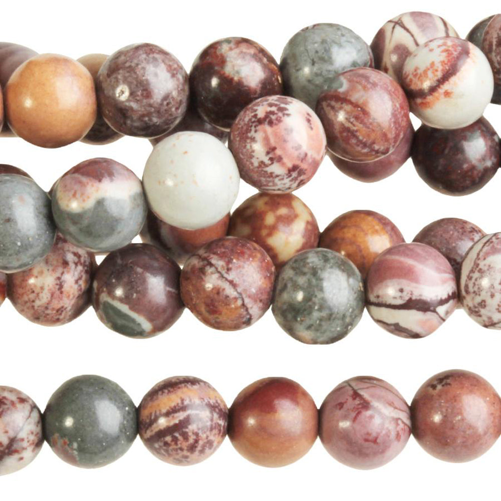 Dakota Stones Gemstone Beads, Sonora Jasper, Round 6mm (15 Inch Strand)