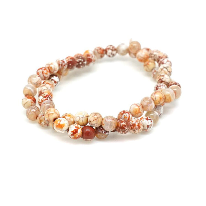 Dakota Stones Gemstone Beads, Red Terra Agate, Round 6mm (15 Inch Strand)