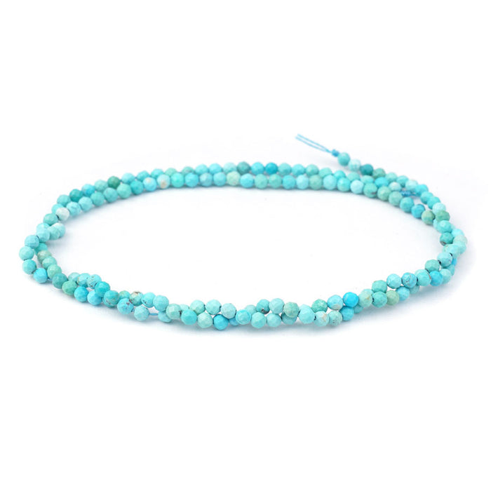 Dakota Stones Gemstone Beads, Hubei Turquoise, Microfaceted Round 2mm (15 Inch Strand)