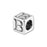 Alphabet Bead, Cube Letter "B" 5.6mm, Sterling Silver (1 Piece)