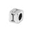 Alphabet Bead, Cube Letter "I" 5.6mm, Sterling Silver (1 Piece)