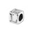 Alphabet Bead, Cube Letter "L" 5.6mm, Sterling Silver (1 Piece)