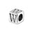 Alphabet Bead, Cube Letter "W" 5.6mm, Sterling Silver (1 Piece)