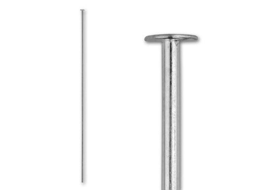 Head Pins, 3 Inches Long and 20 Gauge Thick, Sterling Silver (10 Pieces)