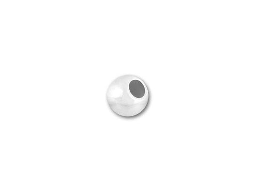 2.5mm Seamless Sterling Silver Round Bead, 1.1mm-Hole (10 Pieces)