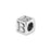 Alphabet Bead, Cube Letter "B" 4.5mm, Sterling Silver (1 Piece)