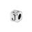 Alphabet Bead, Cube Letter "J" 4.5mm, Sterling Silver (1 Piece)