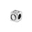 Alphabet Bead, Cube Letter "O" 4.5mm, Sterling Silver (1 Piece)