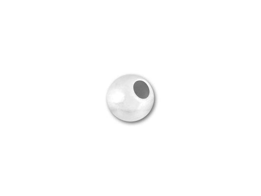 Sterling Silver 3mm Seamless Round Medium-Hole Bead (10 Pieces)