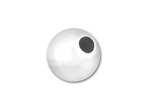 Sterling Silver 6mm Seamless Round Small-Hole Bead