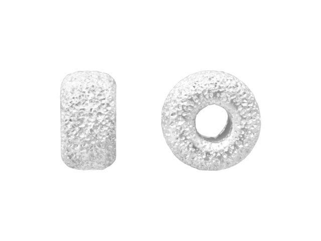 5mm Stardust (Laser Cut) Sterling Silver Roundel Bead