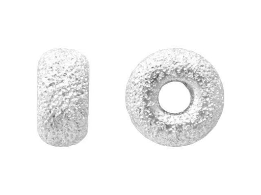 6mm Stardust (Laser Cut) Sterling Silver Roundel Bead