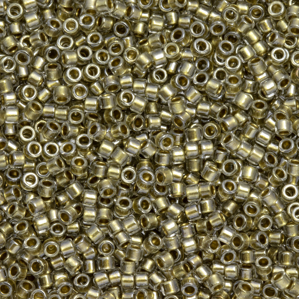 Toho Aiko Seed Beads, 11/0 #1003 'Gold-Lined Luster Crystal' (4 Grams)