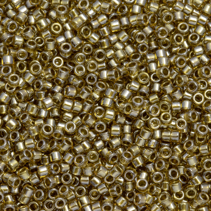 Toho Aiko Seed Beads, 11/0 #1004 'Gold-Lined Champagne' (4 Grams)