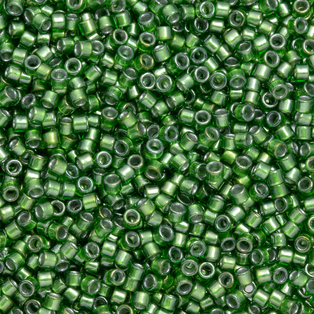 Toho Aiko Seed Beads, 11/0 #1006 'Silver-Lined Sour Apple' (4 Grams)