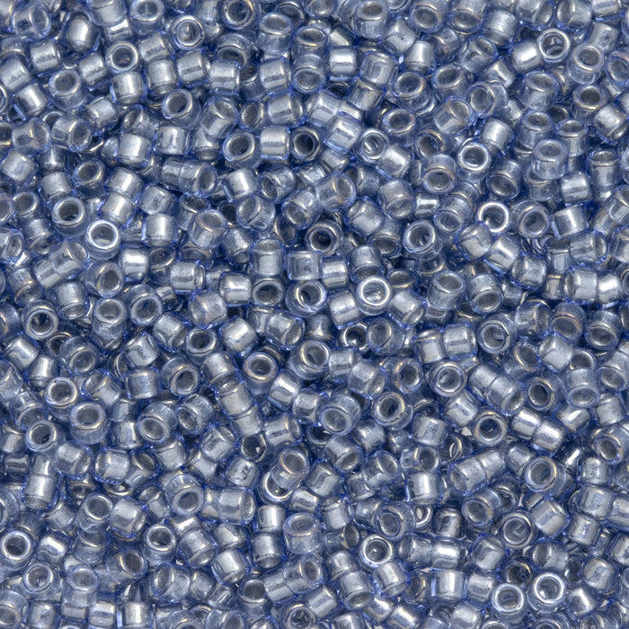 Toho Aiko Seed Beads, 11/0 #1008 'Silver-Lined Montana Blue' (4 Grams)